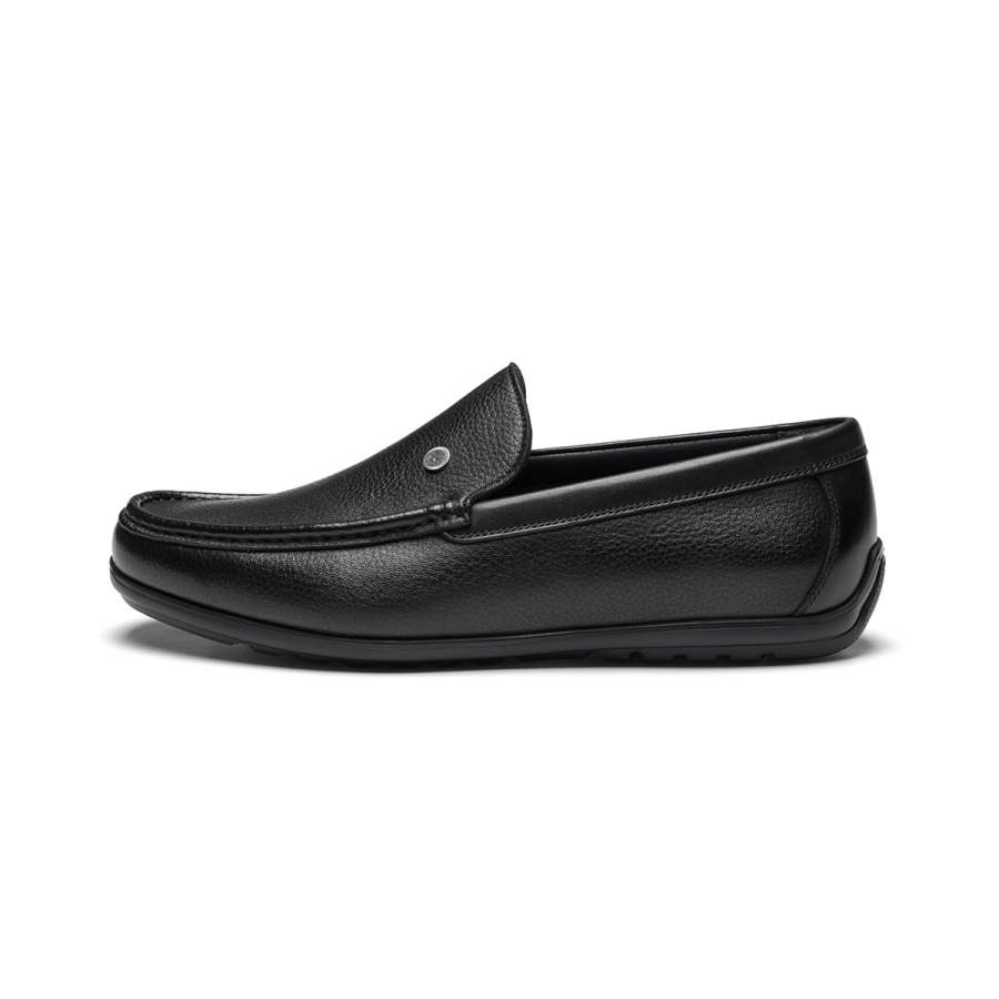 J.BENATO Cow Leather Casual Shoes Men's Black