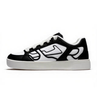 SHUXIAOBEI Synthetic Leather Low top Skateboard Shoes Unisex Black White