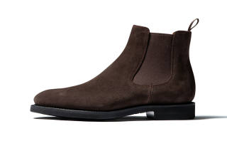 TRUFFAUT Gentleman Elegant Boots Cow Suede 12cm Chelsea Boots Men's Coffee