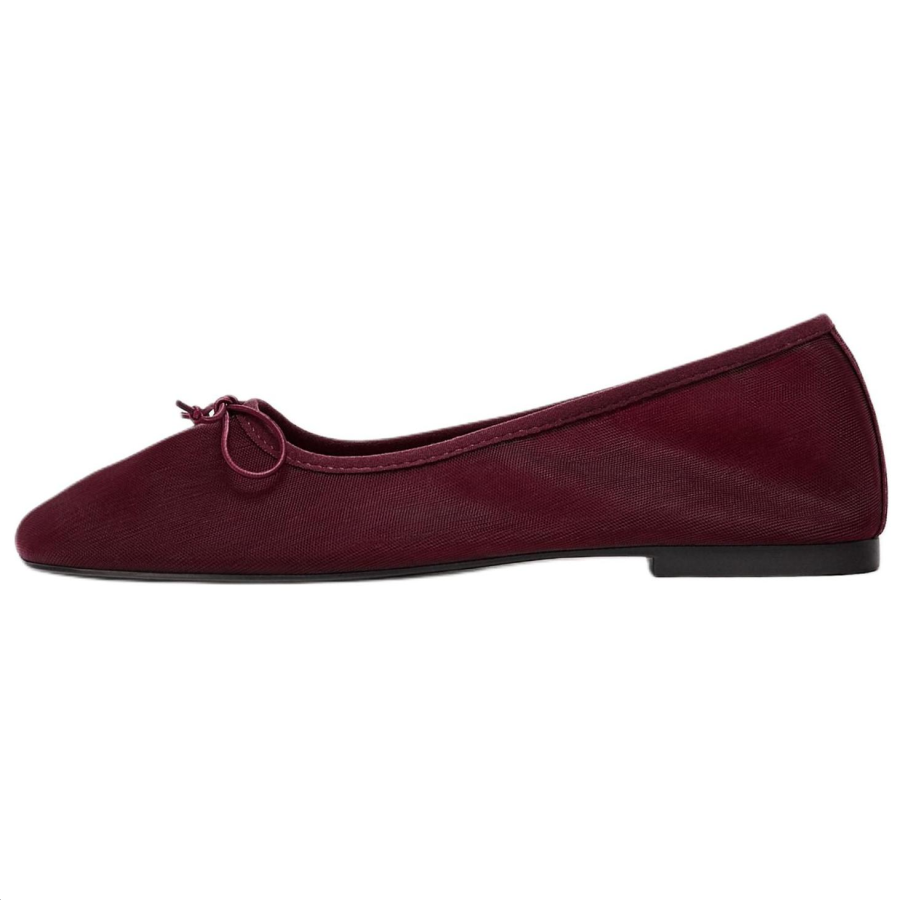 ZARA Polyester Casual Shoes Women's Dark Red Color