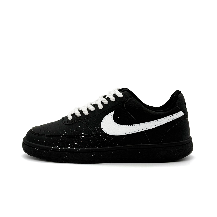 Nike Nike Court Vision Low Smoke White Abrasion Resistant Low top Skateboard Shoes Unisex Black White