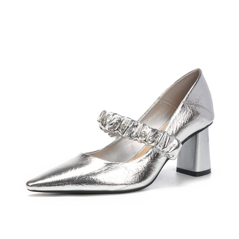 TATAYA Microfiber Leather Chunky Heel High Heels Women's