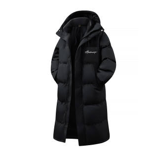 HUANQIU Puffer Jackets Unisex Hooded Thickened Padded Puffer Jacket