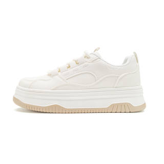 FOXER Abrasion Resistant, Lightweight, And Breathable Low top Skateboard Shoes Women's White