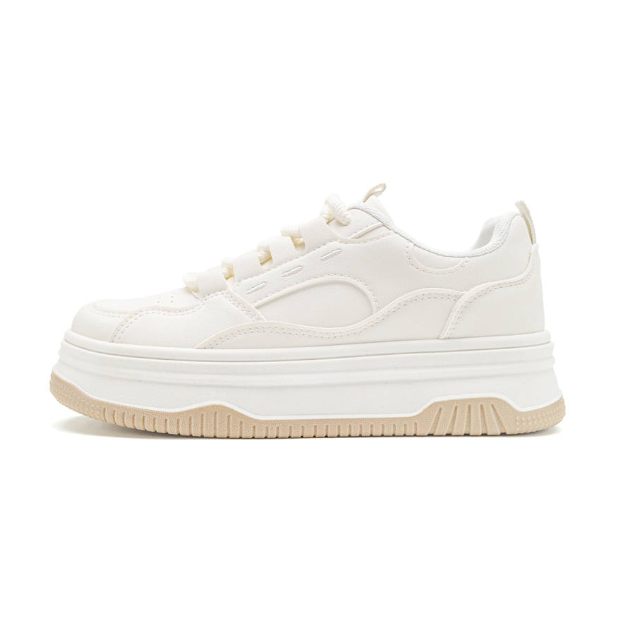 FOXER Abrasion Resistant, Lightweight, And Breathable Low top Skateboard Shoes Women's White