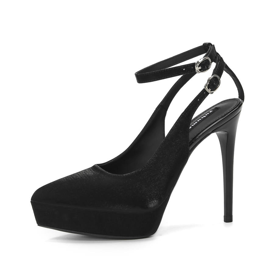 Zubumei Slim Heel High Heels 12cm Women's Black