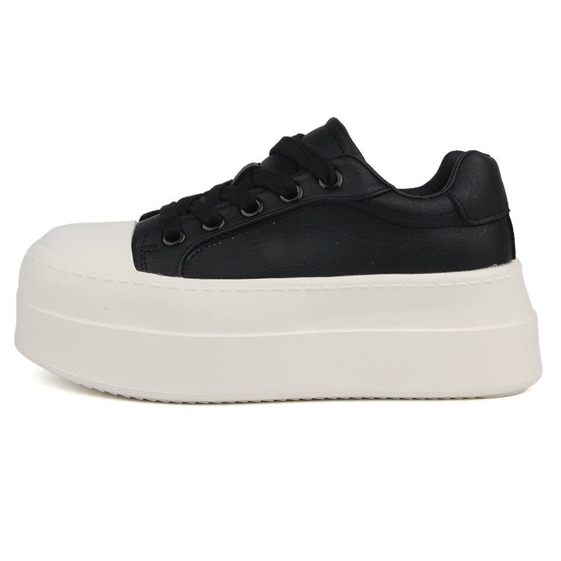 WENPU Cushioning Lightweight Height Increasing Low top Skateboard Shoes Women's