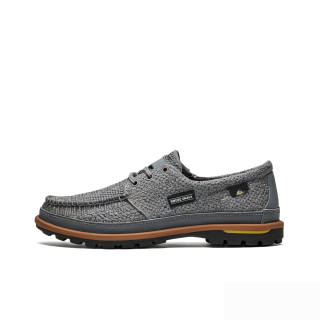 WHITE SANDS Microfiber Leather Casual Shoes Men's Gray