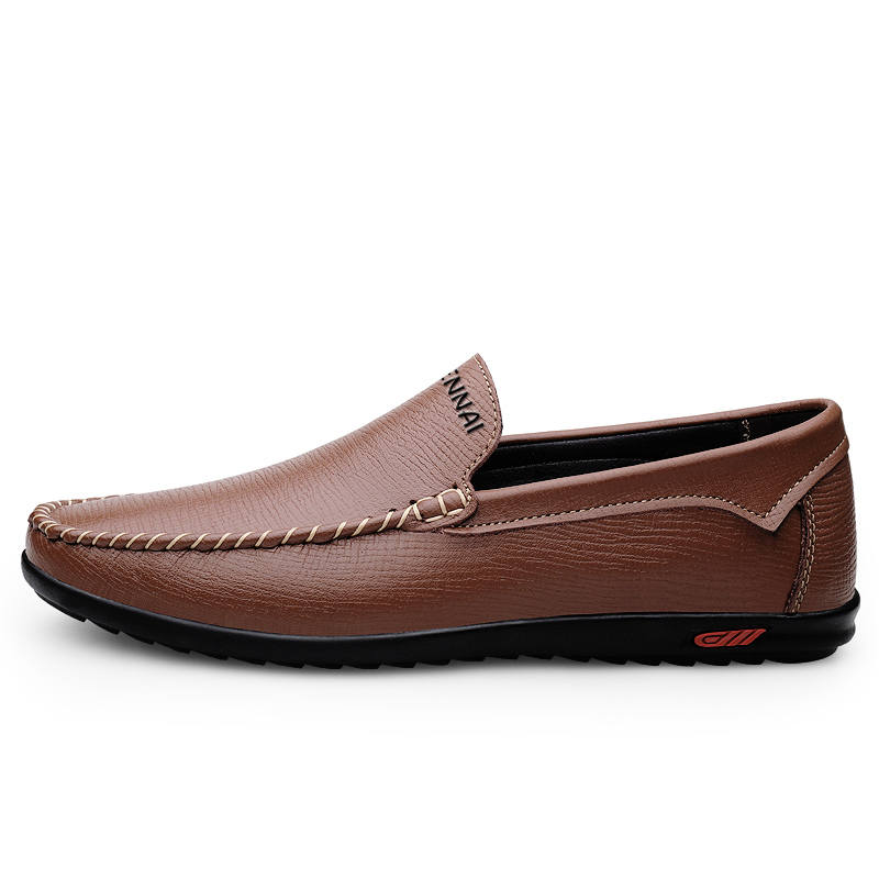 WENNAI Top Grain Cow Leather Dress Shoes Men's Brown