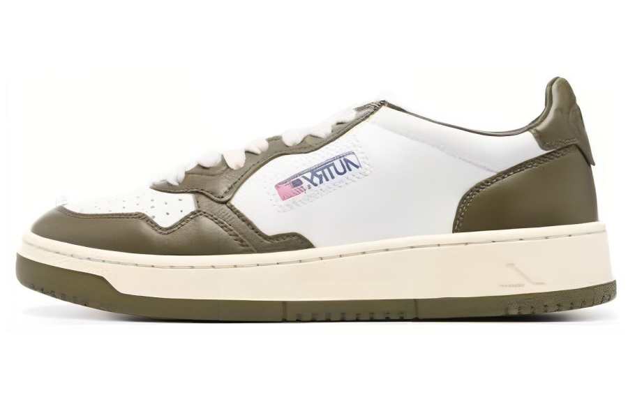 AUTRY AUTRY Medalist Leather Low White Olive Women's