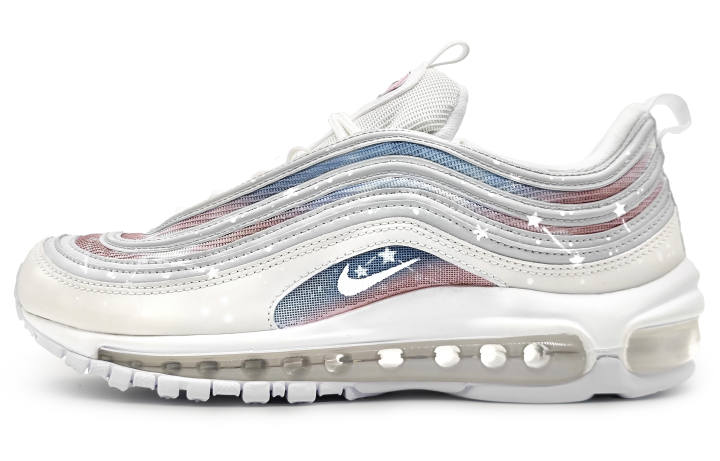 Nike Nike Air Max 97 Cushioning Abrasion Resistant Breathable Balance Low top Casual Shoes Unisex Blue Pink Gradient