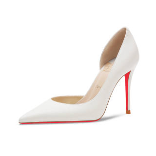 GABPIHLA HEURST Microfiber Leather High Heels Women's Ecru