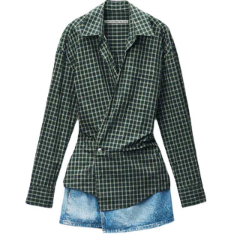 Alexander Wang Alexander Wang plaid wrapped mini dress