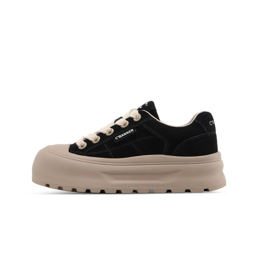 C°BANNER Cow Split Leather Low top Skateboard Shoes Women's