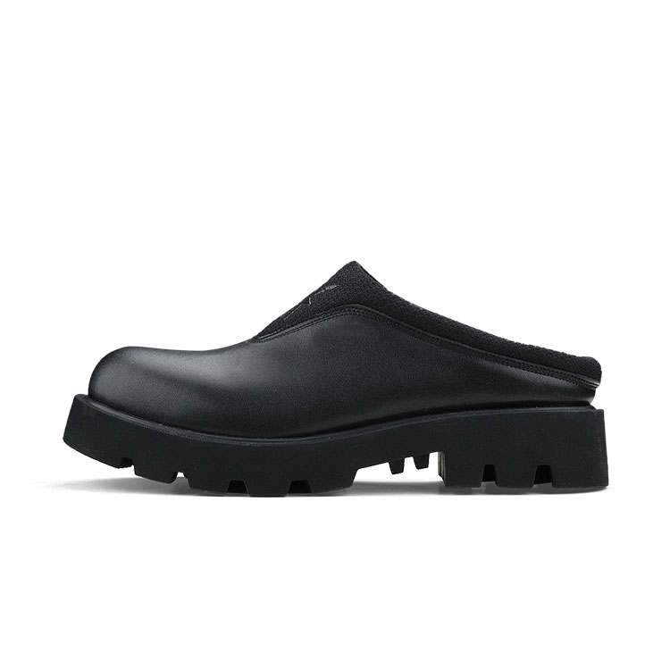 HANQIAORIJI Rebirth Collection Rubber Sole Slip Resistant Closed Toe Slippers Men's Black