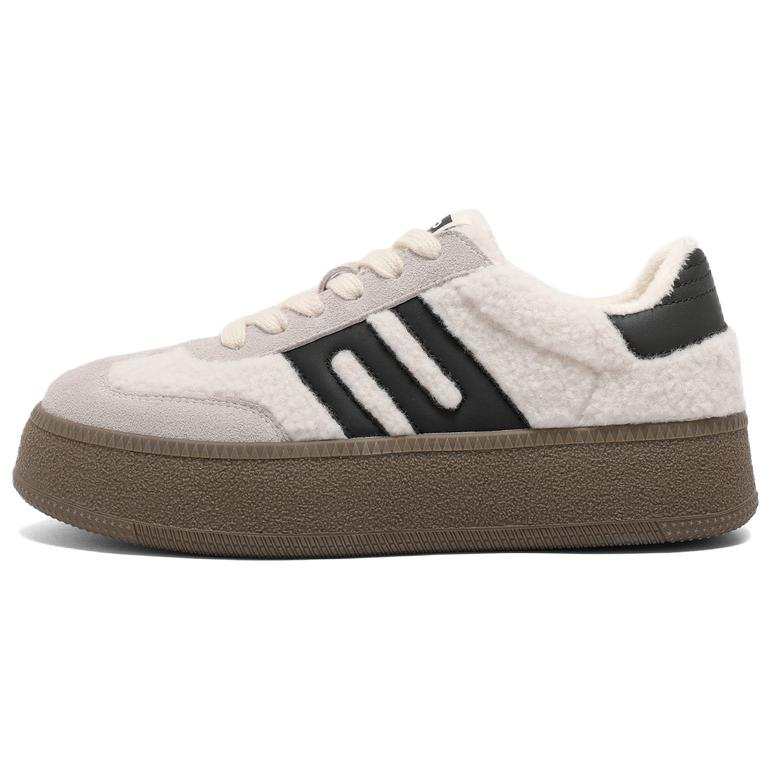 BELLE Casual Versatile Vintage Thermal Fleece Lined Platform Slip Resistant Abrasion Resistant