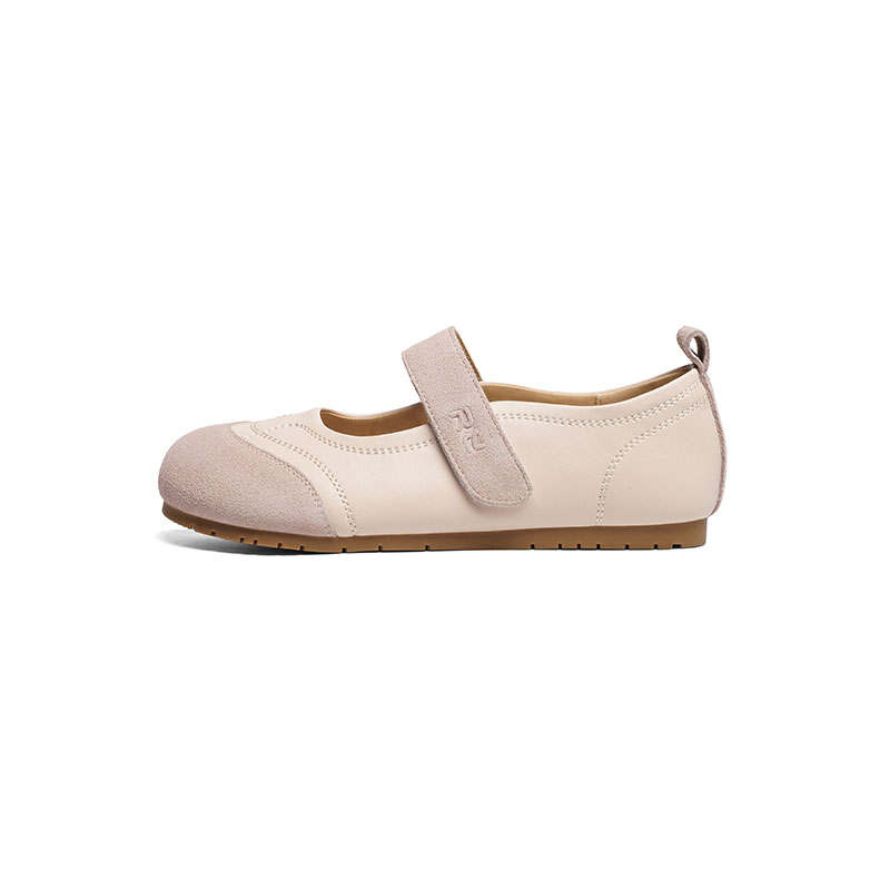 RED DRAGONFLY Synthetic Leather, Split Cow Leather Flat Mary Jane Shoes 1.5cm Women's