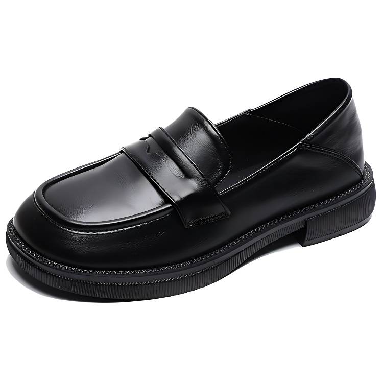 WEISHIBANGWEI WEISHIBANGWEI Microfiber Leather Loafers Women's Black