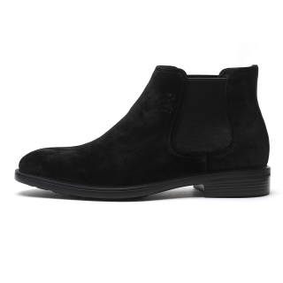 ELLE HOMME Cow Suede Chelsea Boots Men's Black