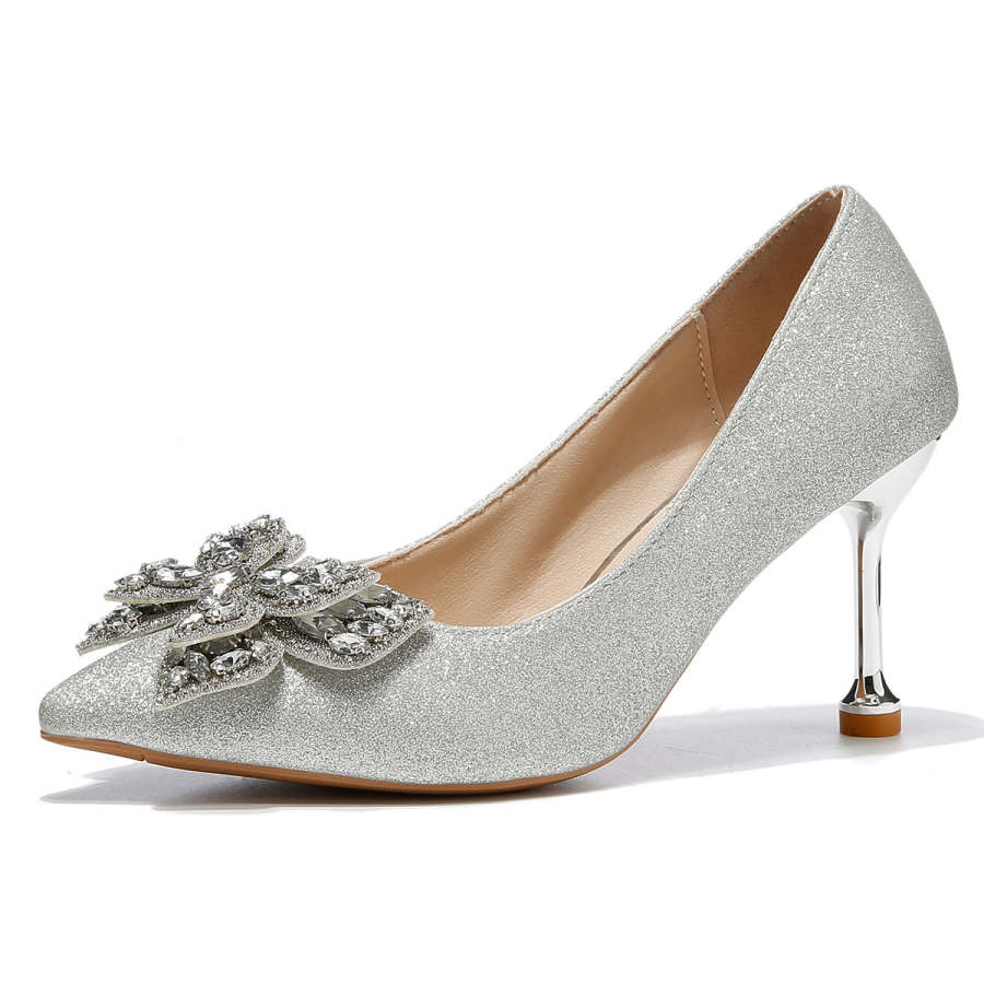 XIAOHONGREN High Heels Women's Silver