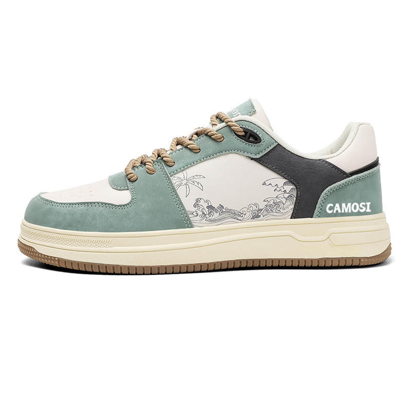 CAMOSI Pu Slip Resistant Slip Resistant Low top Skateboard Shoes Unisex