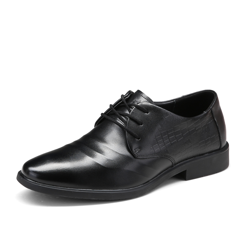 Spider King Top Grain Cow Leather Dress Shoes Unisex Black