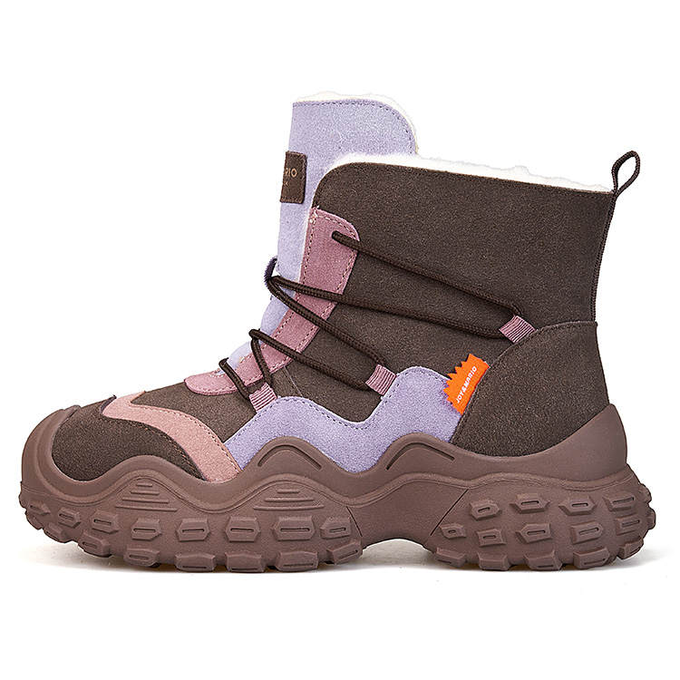 Joy&Mario Joy&Mario Cow Split Leather Short Snow Boots Women's