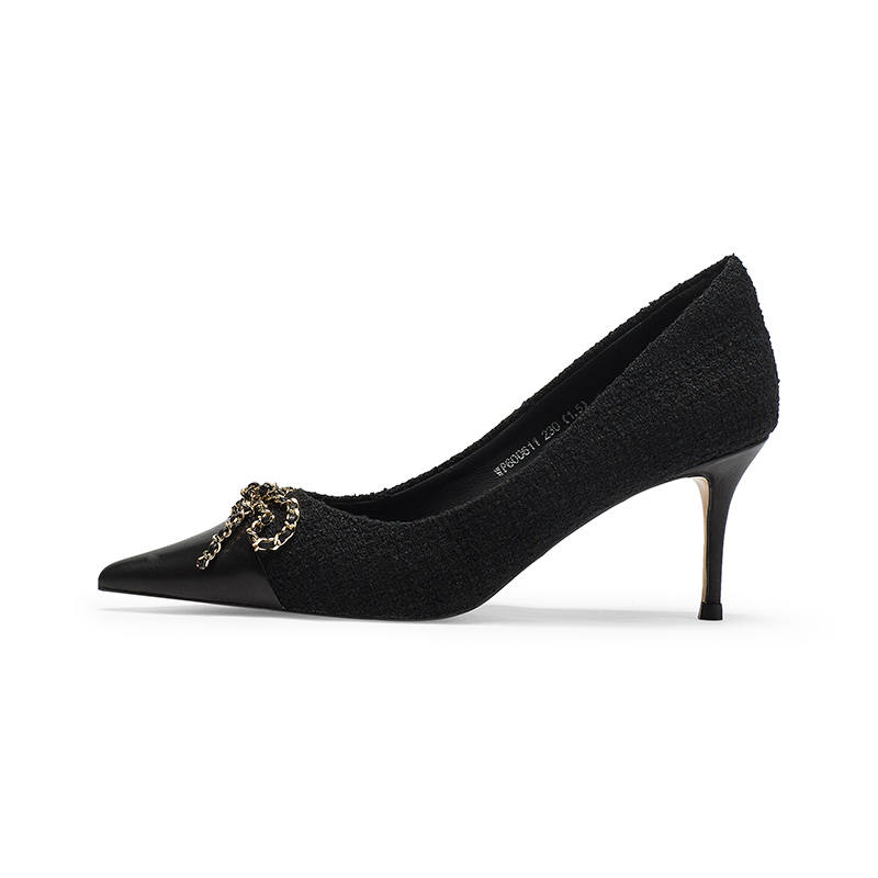 Coup De Foudre Fabric Slim Heel High Heels 7cm Women's