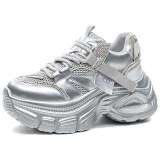 WEIMEIZHIMI Microfiber Leather Breathable Low top Chunky Sneakers Women's