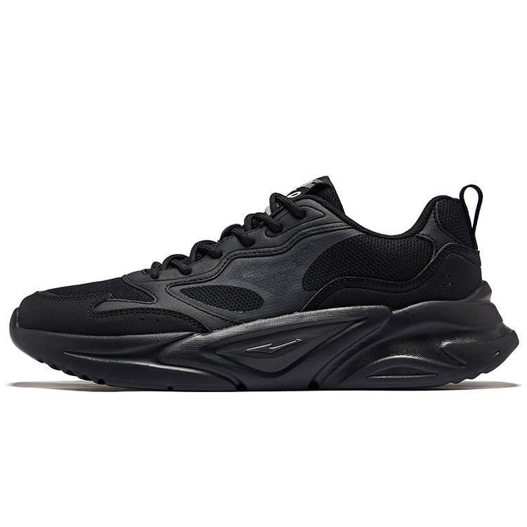 Erke Shock Wave 3.0 Slip Resistant, Abrasion Resistant, Breathable Low top Casual Shoes Men's Jet Black
