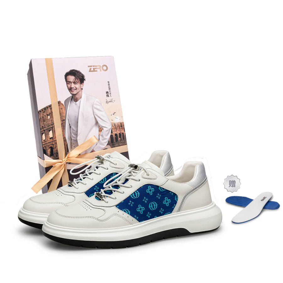 ZRO Skateboard Shoes Men's Low Top White/White Black/White Blue