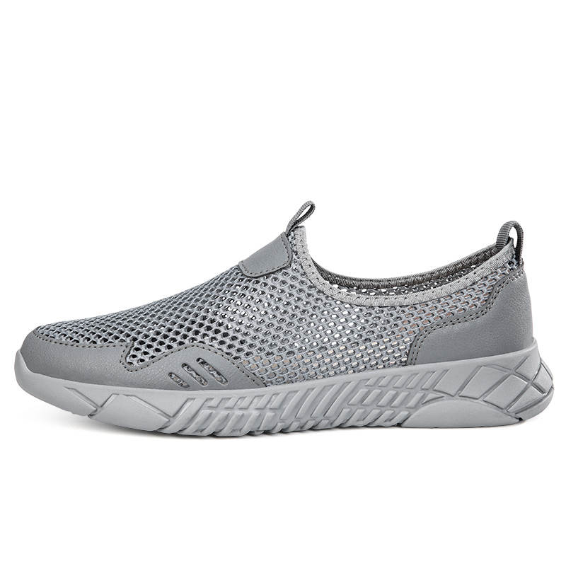 YINGLUNQISHI Cow Leather Abrasion Resistant Abrasion Resistant Low top Casual Shoes Men's Gray