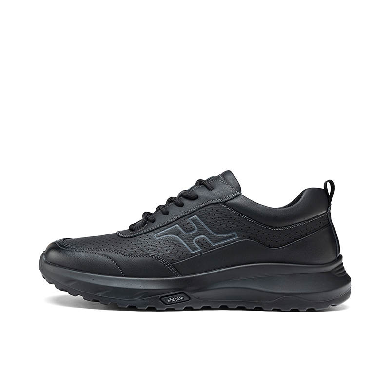 HARSON Cow Leather Abrasion Resistant, Lightweight, And Breathable Low top Casual Shoes Men's