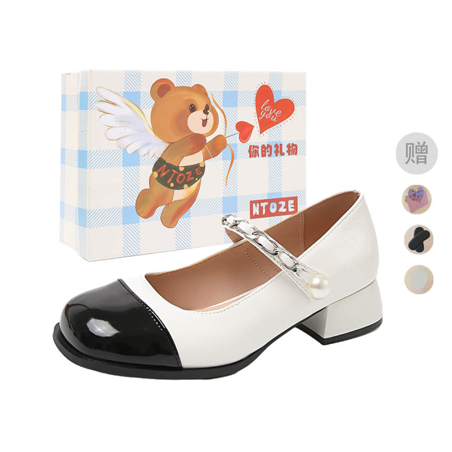 NTOZE Pu Mary Jane Shoes Women's Black