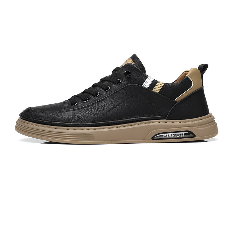 CKVUSAMG Men's Casual Shoes Men's Low Top Black/Khaki