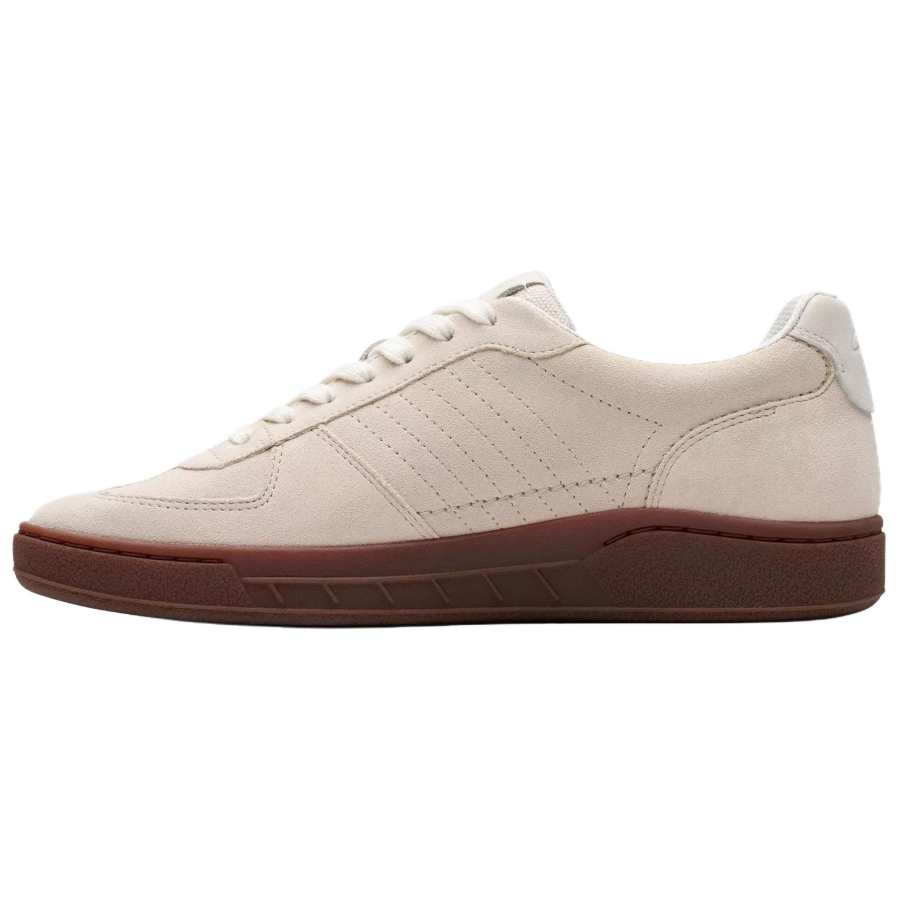 Clarks Craft Rally Ace Suede Low top Skateboard Shoes Men's Ecru