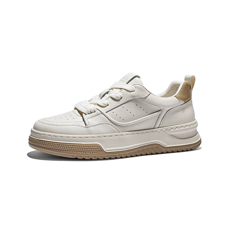 Hautton Jeans Low top Skateboard Shoes Men's White