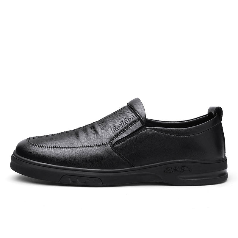 DAOTUSEN Microfiber Leather Casual Shoes Unisex Black