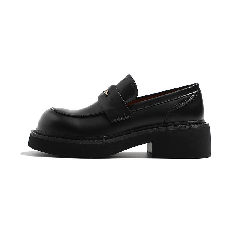 MIS. DANNY MIS. DANNY Cow Split Leather Loafers 5CM Women's