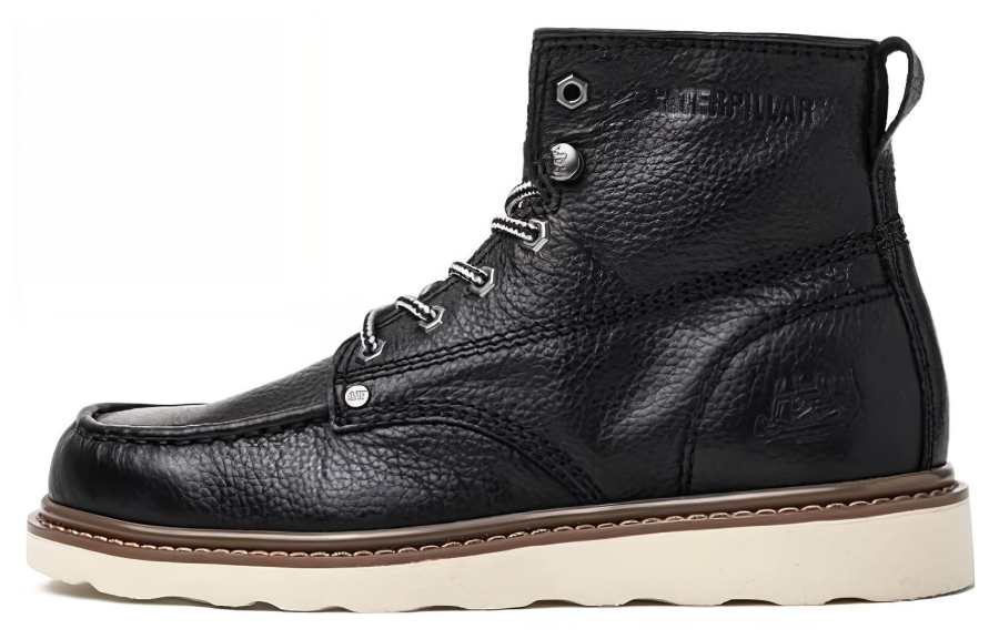 CAT Glenrock Mid Slip Resistant Abrasion Resistant Ankle Length Outdoor Boots Men's Black