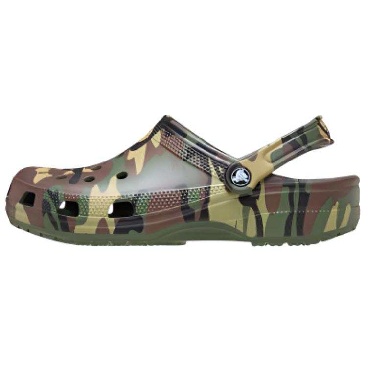 Crocs Crocs Classic Camouflage Clog EVA Clogs Unisex Green Brown