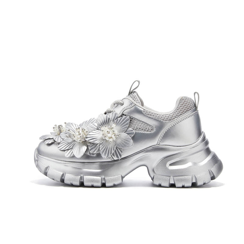 Millies MILLIE'S Synthetic Leather Breathable Low top Chunky Sneakers Women's
