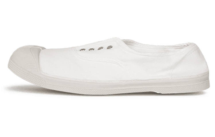 BENSIMON Canvas Slip Resistant Abrasion Resistant Slip Resistant Abrasion Resistant Low top Casual Shoes Women's White