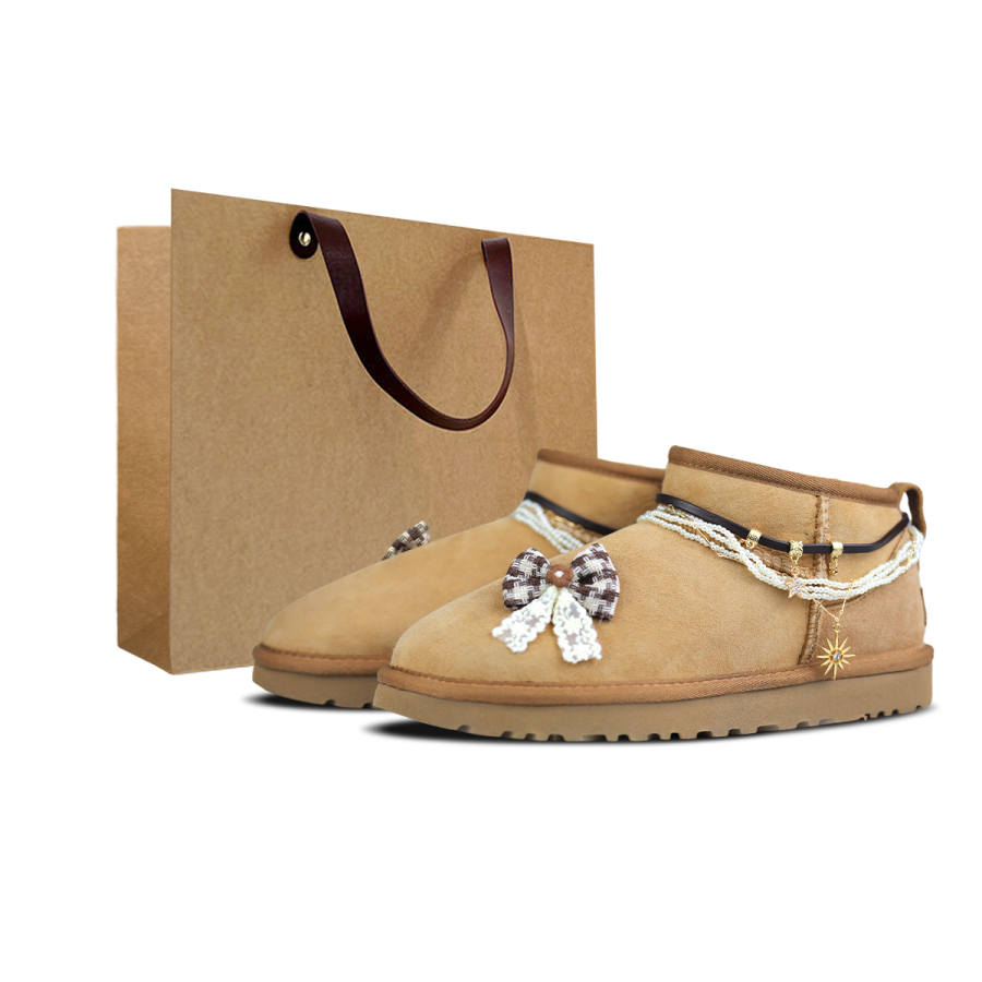 UGG CLASSIC ULTRA MINI Sheepskin Thermal Slip Resistant Ankle Length Snow Boots Women's