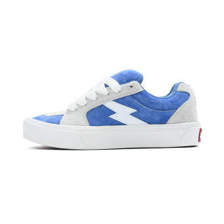 URAKCK Puffy Shoes Low top Skateboard Shoes Unisex White Denim Blue