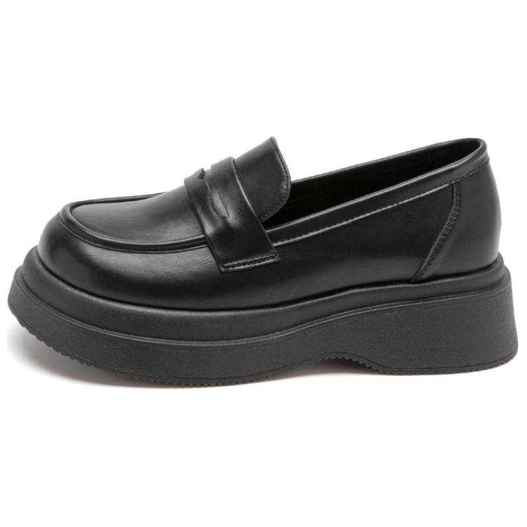 AGSDON PU Leather Women's Casual Shoes Women's Black