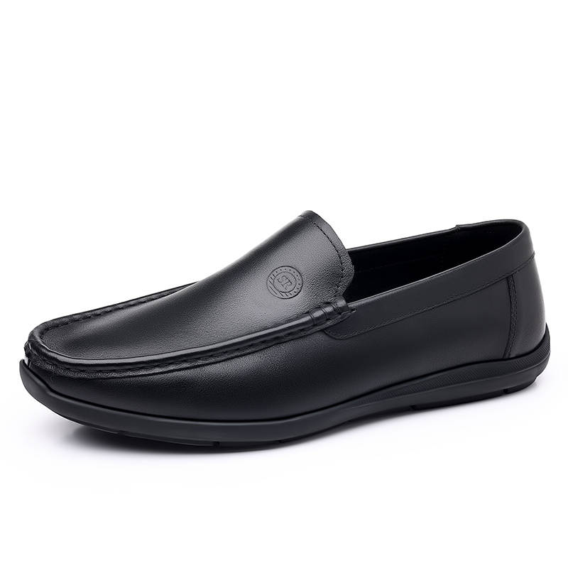 YISHUANGXIEDETONGHUA Cow Leather Loafers Men's