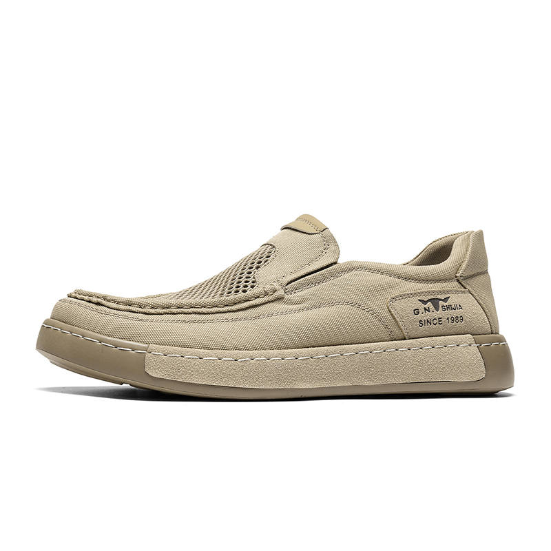 G.N.SHIJIA Low top Canvas Shoes Men's Khaki