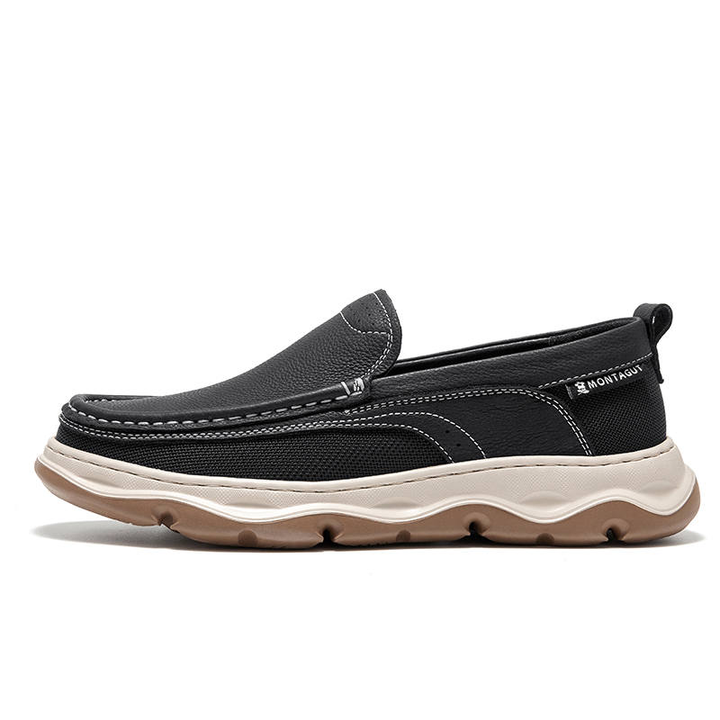 Montagut Casual Leather Shoes Men's Low Top