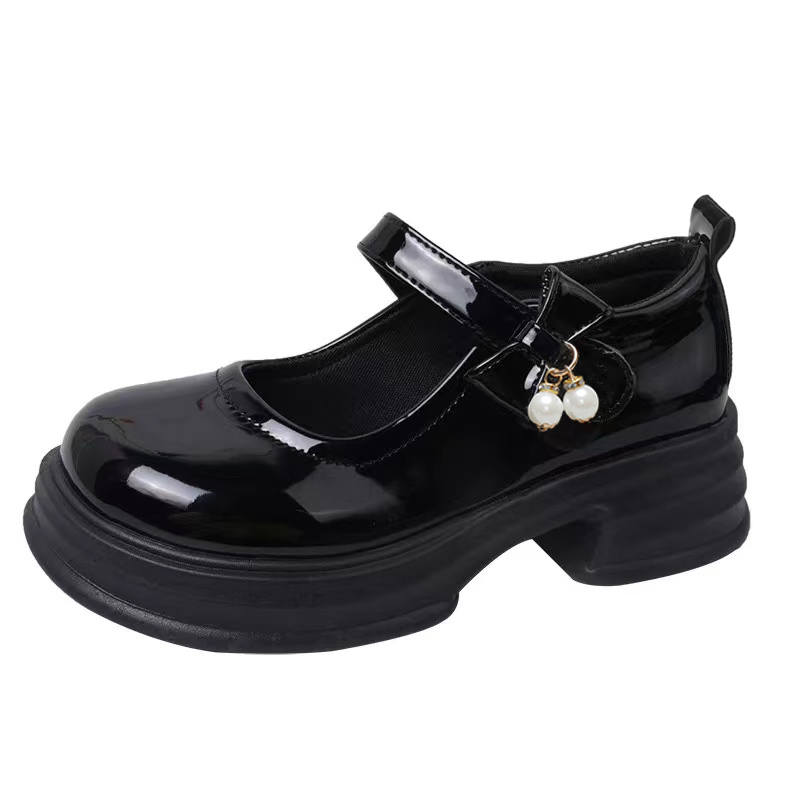 KEMANIKE Pu Chunky Heel Mary Jane Shoes Women's